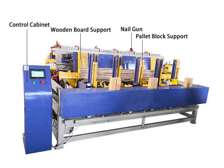 Auto Wood Pallet Leg Nailing Machine